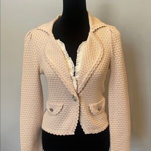 Light pink  Women's cardigan sweater single button